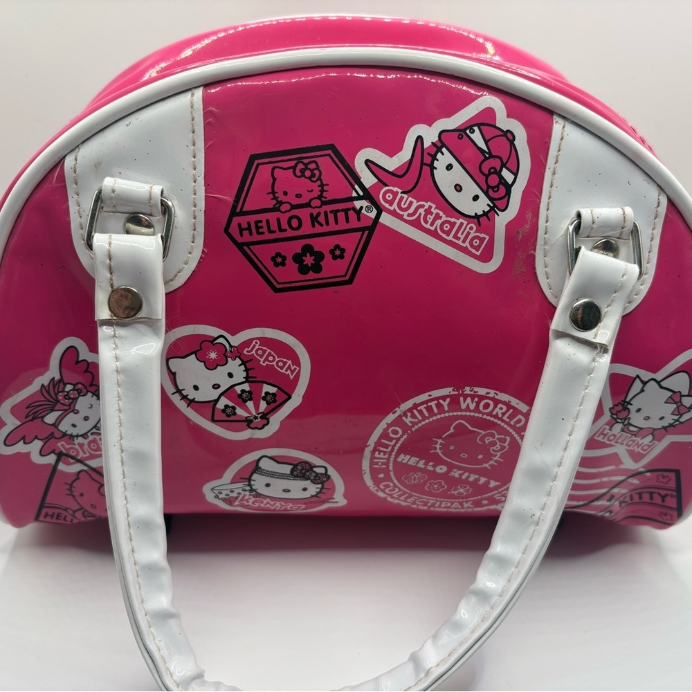 Hello Kitty Pink Mini Bag Sanrio Kawaii Y2K Kids Purse Travel Stamp - Picture 4 of 7